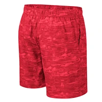 Men's Colosseum Red Wisconsin Badgers Ozark Swim Shorts