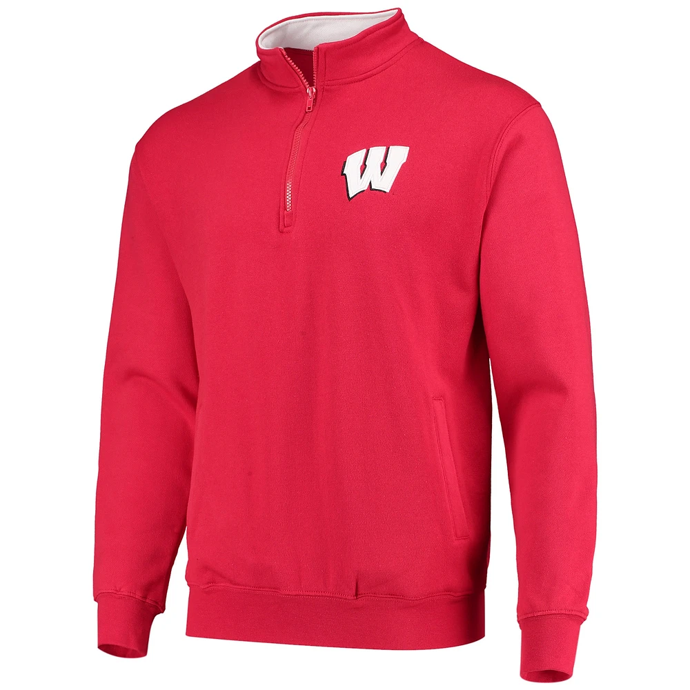 Veste Colosseum Red Wisconsin Badgers Tortugas Logo Quarter-Zip pour homme