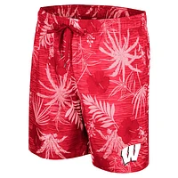 Men's Colosseum Red Wisconsin Badgers What Else is New Swim Shorts