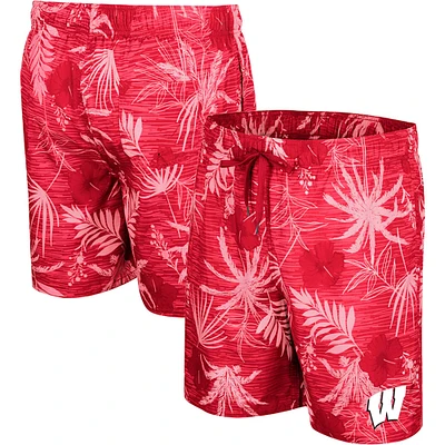 Colosseum Red Wisconsin Badgers What Else is New Swim Shorts pour hommes