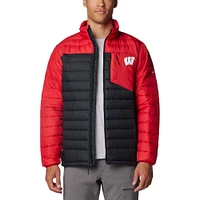 Men's Columbia  Black Wisconsin Badgers Double Blitz Omni-Heat Infinity Insulated Full-Zip Jacket