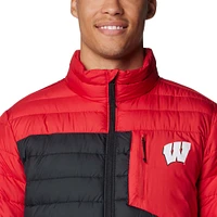 Men's Columbia  Black Wisconsin Badgers Double Blitz Omni-Heat Infinity Insulated Full-Zip Jacket