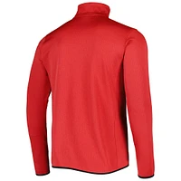 Men's Columbia Red Wisconsin Badgers Park View Omni-Wick Half-Zip Top