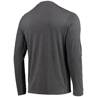 Men's Concepts Sport Red/Heathered Charcoal Wisconsin Badgers Meter Long Sleeve T-Shirt & Pants Sleep Set