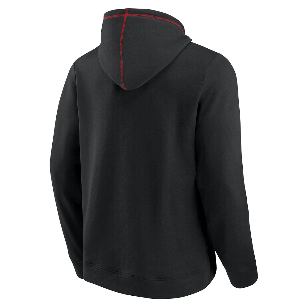 Men's Fanatics Black Wisconsin Badgers Toppler Fleece Pullover Hoodie