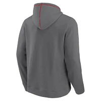 Men's Fanatics Gray Wisconsin Badgers Toppler Fleece Pullover Hoodie