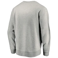 Men's Fanatics Heathered Gray Wisconsin Badgers Standard Division Pullover Sweatshirt
