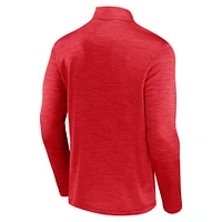 Men's Fanatics Red Wisconsin Badgers Classic Homefield Quarter-Zip Top