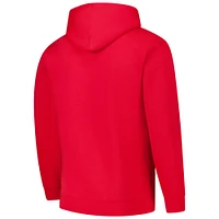 Men's League Collegiate Wear Red Wisconsin Badgers Bendy Arch Essential 2.0 Pullover Hoodie