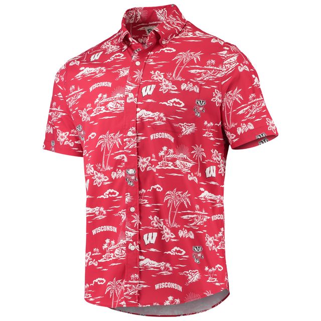 Chemise boutonnée classique rouge du Wisconsin Badgers Reyn Spooner pour homme