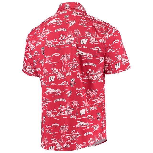 Chemise boutonnée classique rouge du Wisconsin Badgers Reyn Spooner pour homme