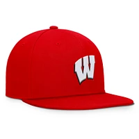 Men's Top of the World Red Wisconsin Badgers Fundamental Snapback Hat
