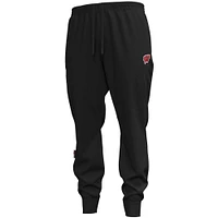 Men's Under Armour Black Wisconsin Badgers Unstoppable Fleece Jogger Pants