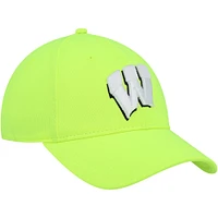Men's Under Armour  Neon Green Wisconsin Badgers Signal Caller Performance Adjustable Hat