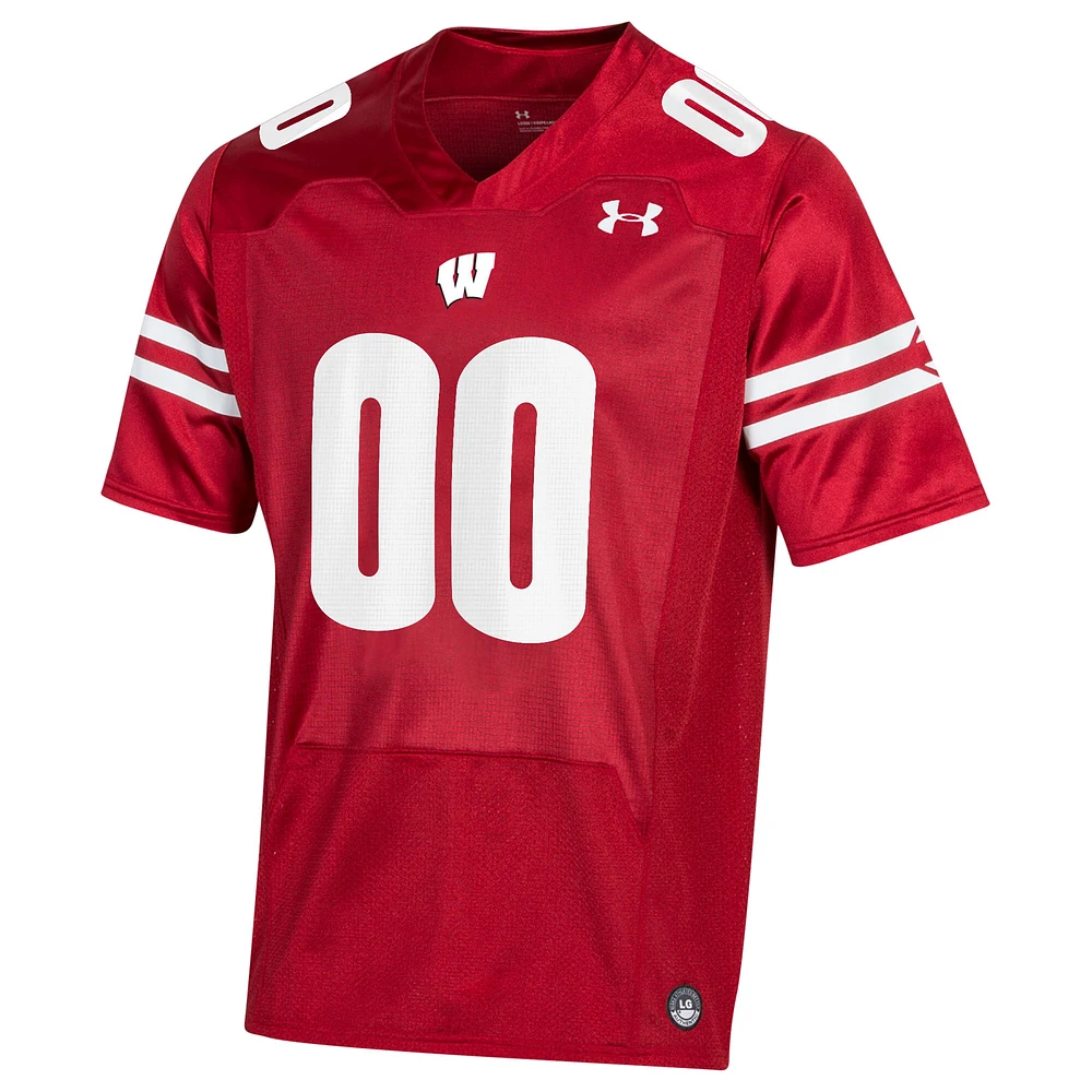 Men's Under Armour  Red Wisconsin Badgers Custom Jersey