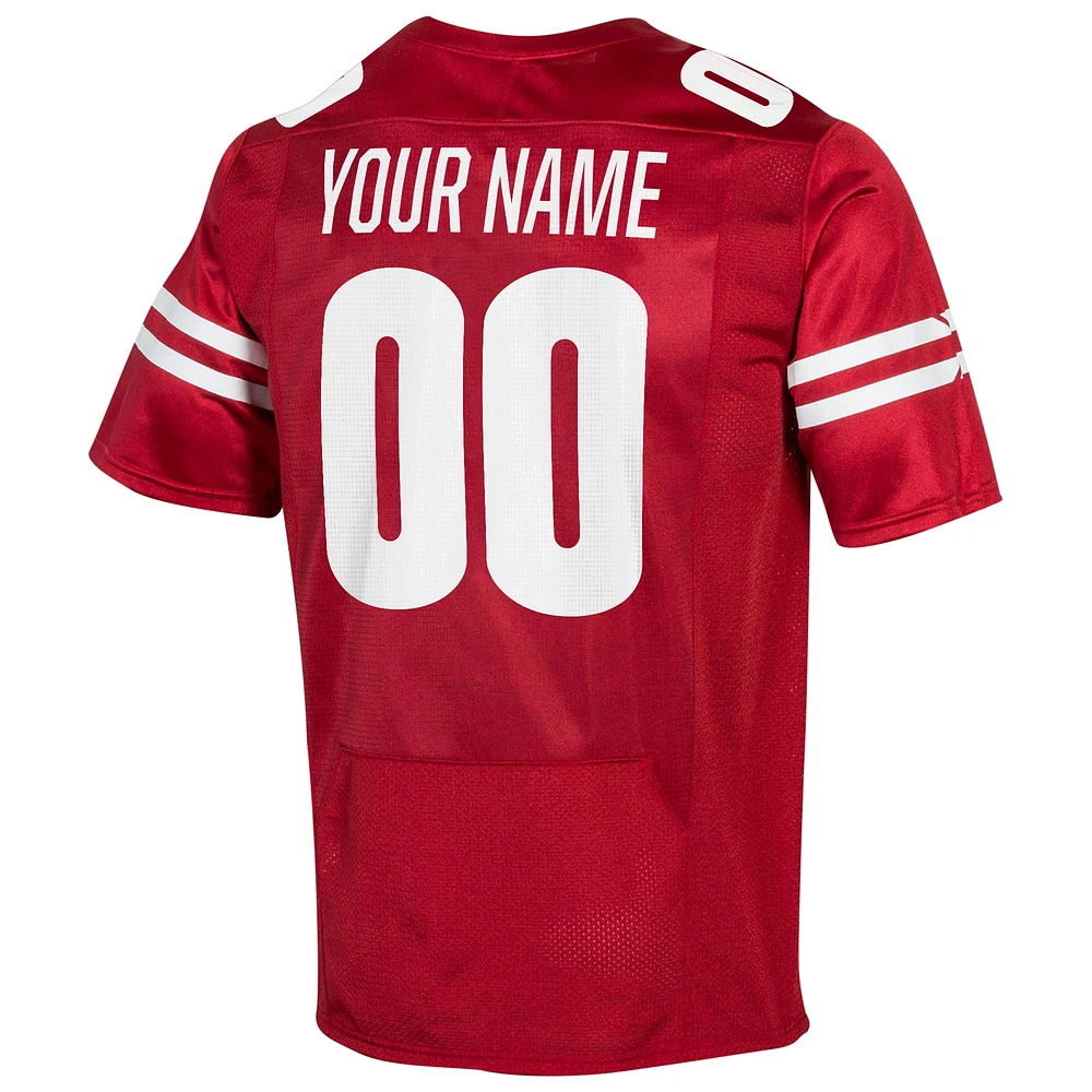 Men's Under Armour  Red Wisconsin Badgers Custom Jersey
