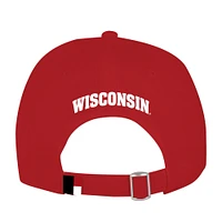 Casquette réglable rouge Wisconsin Badgers Sideline Blitzing Accent pour hommes