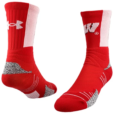 T-shirt rouge Wisconsin Badgers Sideline Playmaker pour homme d'Under Armour
