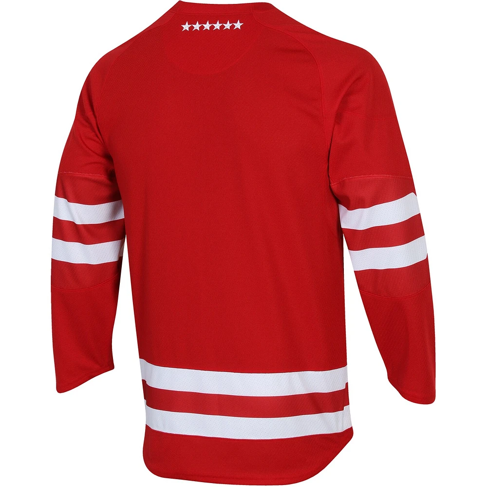 Maillot de hockey Under Armour Wisconsin Badgers UA Replica pour homme rouge