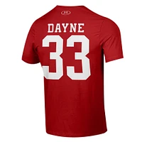 T-shirt Under Armour Ron Dayne pour homme avec nom et numéro des Wisconsin Badgers