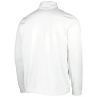 Men's Under Armour White Wisconsin Badgers Universal Mock Neck Half-Zip Jacket