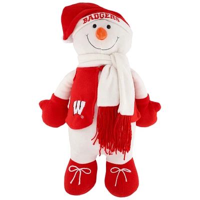 The Memory Company Wisconsin Badgers Mascotte de bonhomme de neige givré 43,2 cm