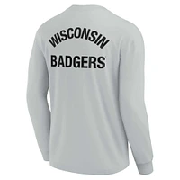Unisex Fanatics Gray Wisconsin Badgers Elements Super Soft Long Sleeve T-Shirt
