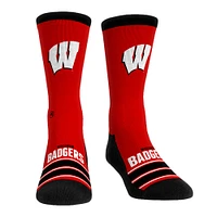 Unisex Rock Em Socks Wisconsin Badgers Gametime Stripe Crew
