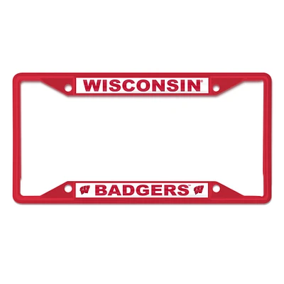 WinCraft Wisconsin Badgers Chrome Color License Plate Frame