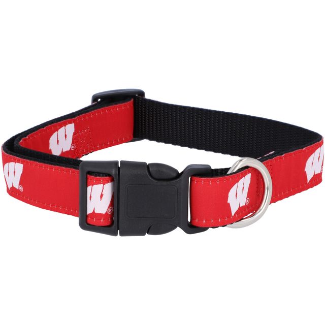 Wisconsin Badgers Collier pour chien régulier 1"