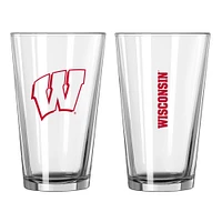Wisconsin Badgers 16oz. Team Wordmark Game Day Pint Glass