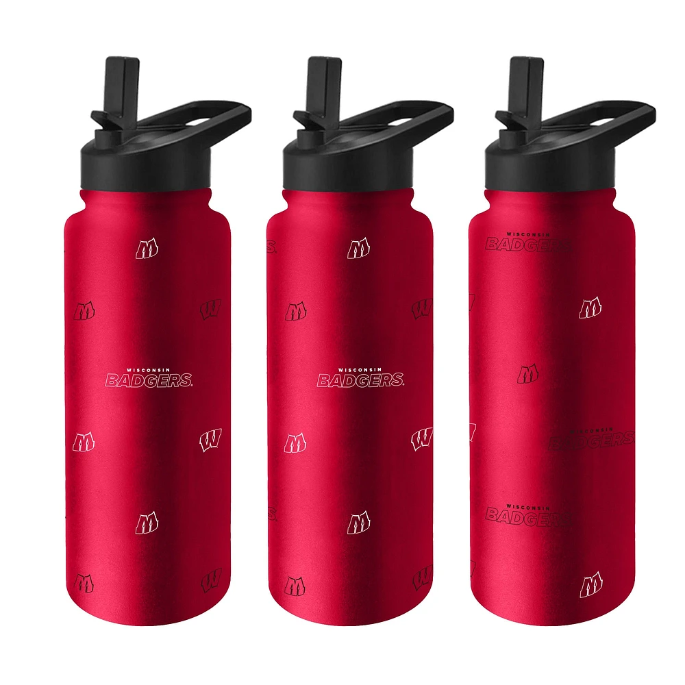Wisconsin Badgers 34oz. Steep and Repeat Quencher Bottle