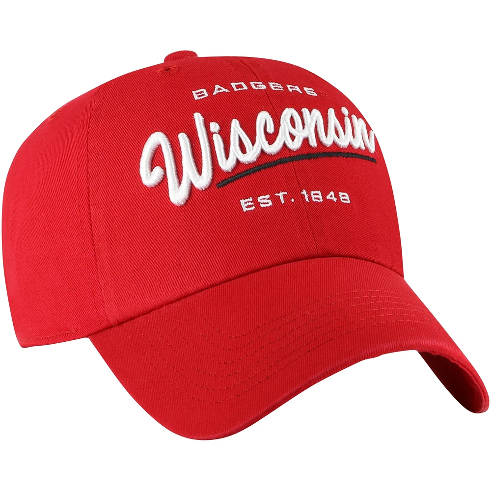 Women's '47 Red Wisconsin Badgers Sidney Clean Up Adjustable Hat