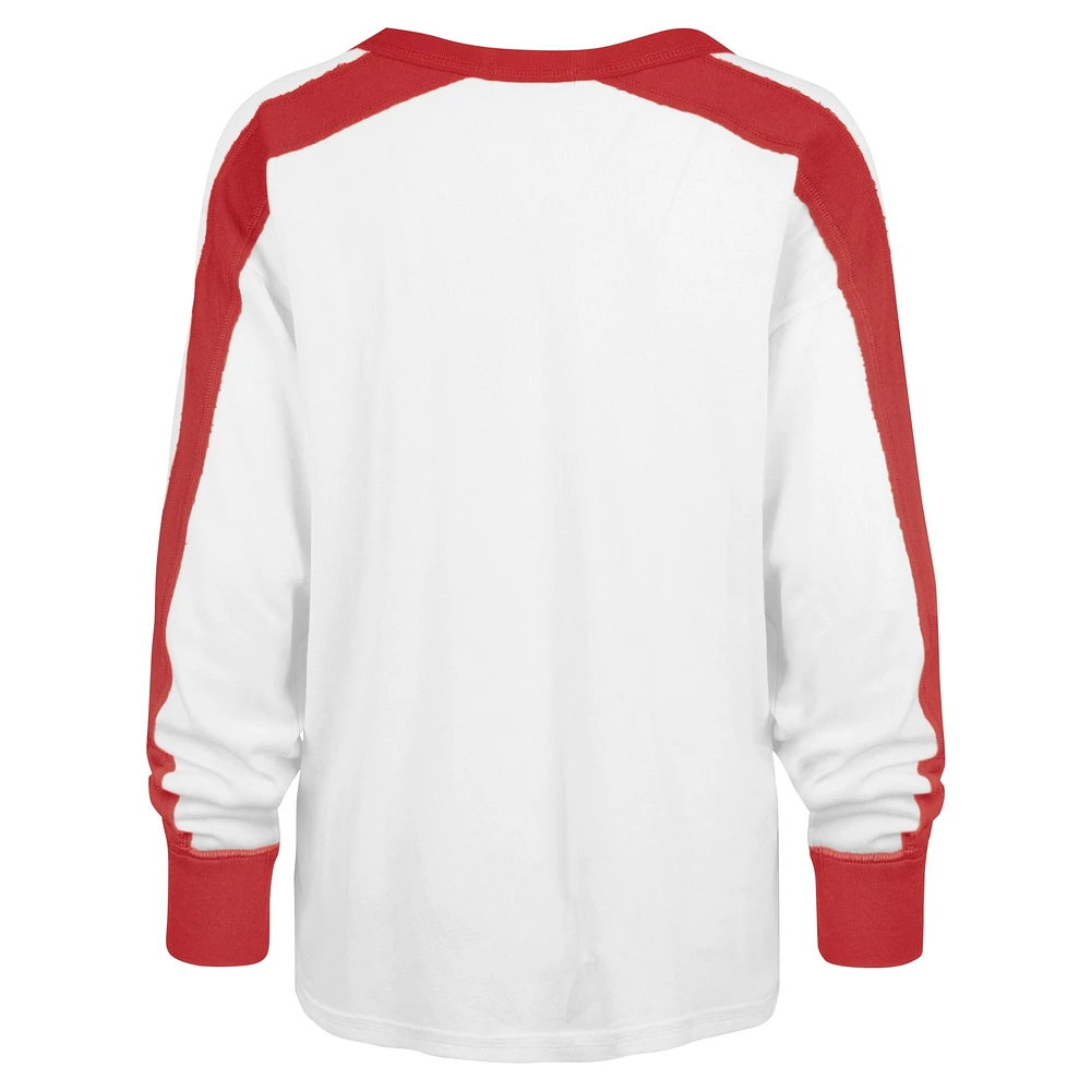 Women's '47 White Wisconsin Badgers Premier Caribou Long Sleeve T-Shirt