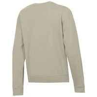 Women's Champion Tan Wisconsin Badgers Powerblend Pullover Sweatshirt