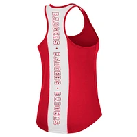 Women's Colosseum Red Wisconsin Badgers 10 Days Racerback Scoop Neck Tank Top