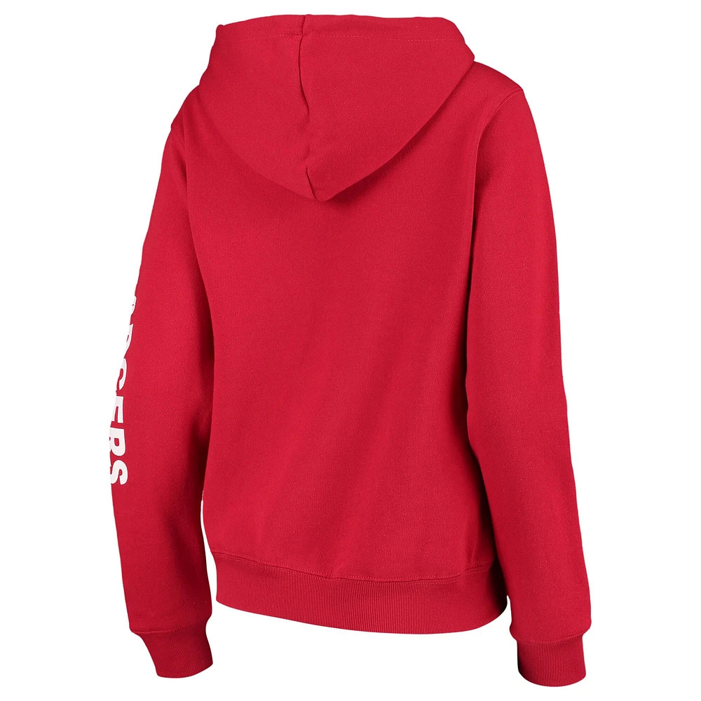 Women's Colosseum Red Wisconsin Badgers Loud and Proud Pullover Hoodie