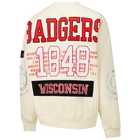Women's Gameday Couture Cream Wisconsin Badgers Slay Pullover Sweatshirt
