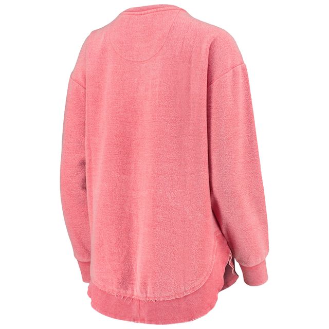 Sweat à capuche Pressbox Wisconsin Badgers Ponchoville pour femme, rouge
