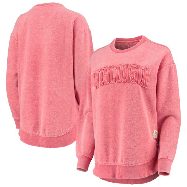 Sweat à capuche Pressbox Wisconsin Badgers Ponchoville pour femme, rouge