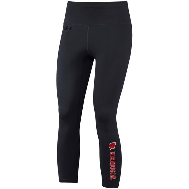 Under Armour Wisconsin Badgers Motion Performance Legging court pour femme Noir
