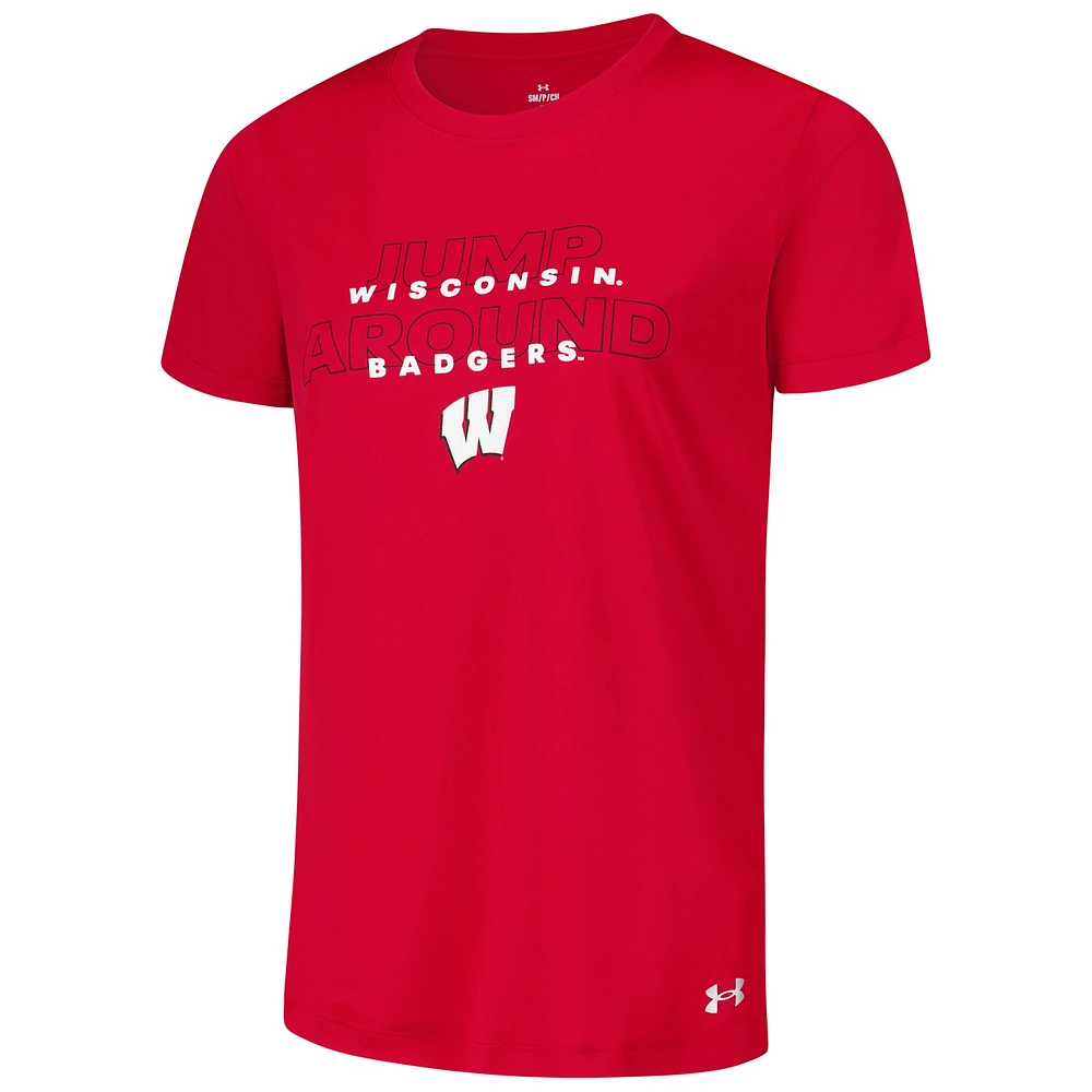 Women's Under Armour Red Wisconsin Badgers Performance T-Shirt