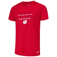 Women's Under Armour Red Wisconsin Badgers Performance T-Shirt