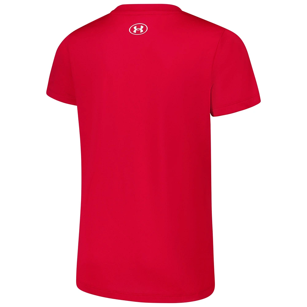Women's Under Armour Red Wisconsin Badgers Performance T-Shirt