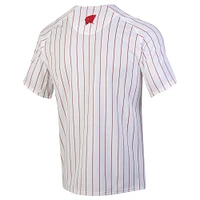 Women's Under Armour White/Red Wisconsin Badgers Full-Button Replica Softball Jersey
