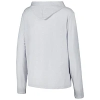 Women's Under Armour White Wisconsin Badgers Super-Soft Breezy Long Sleeve Tri-Blend Hoodie T-Shirt