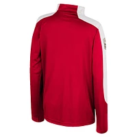 Youth Colosseum  Red Wisconsin Badgers OHT Military Appreciation Cyclone Quarter-Zip Windshirt
