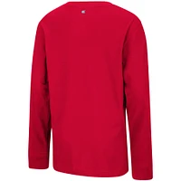 Youth Colosseum Red Wisconsin Badgers Two-Hit Long Sleeve T-Shirt