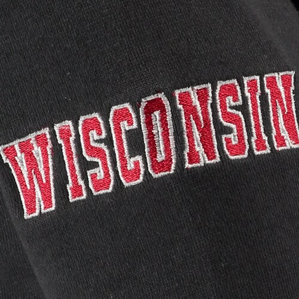 Sweat à capuche avec grand logo des blaireaux du Wisconsin, stade athlétique pour jeunes