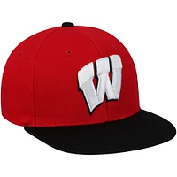 Youth Top of the World Red Wisconsin Badgers Maverick Snapback Adjustable Hat